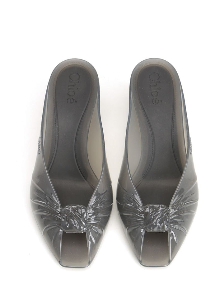 Chloe' Chloé Jelly Mules Pumps - Grey | 2679c0a9ff238e016f8b4257e990b515151ec805