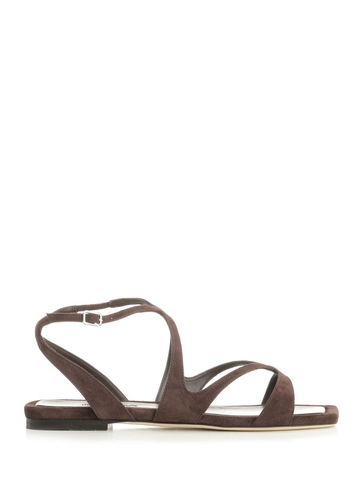 Jimmy Choo Ayla Flat Sandals - Brown | 8090edef491b2cf928bd00a719832d5be3ba50de