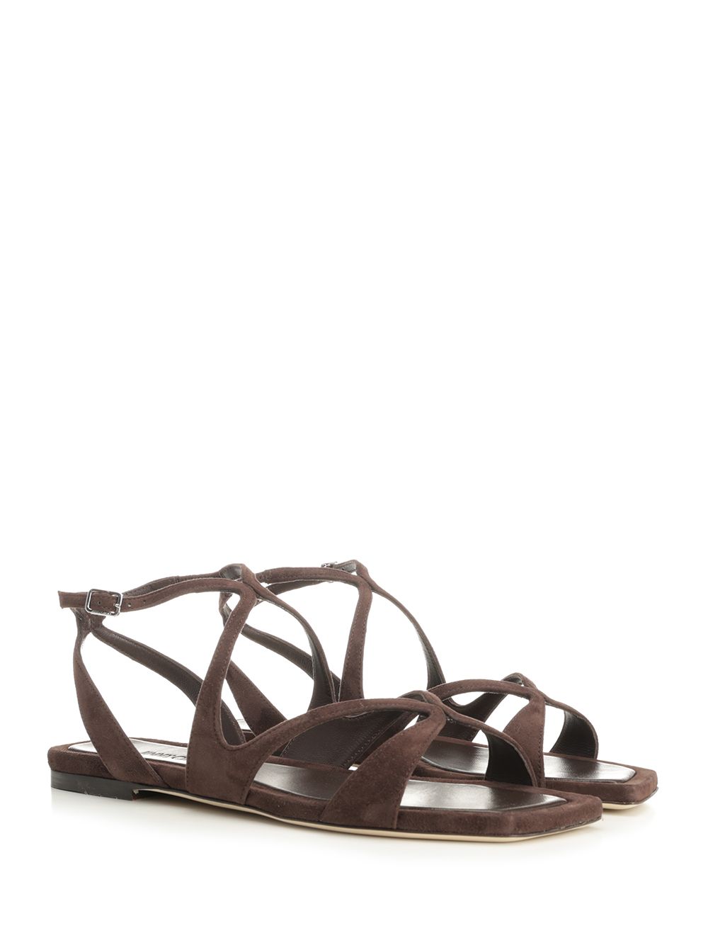 Jimmy Choo Ayla Flat Sandals - Brown | 2f0c8812ef8fd46d071a198ce87fcf62d0fadb10