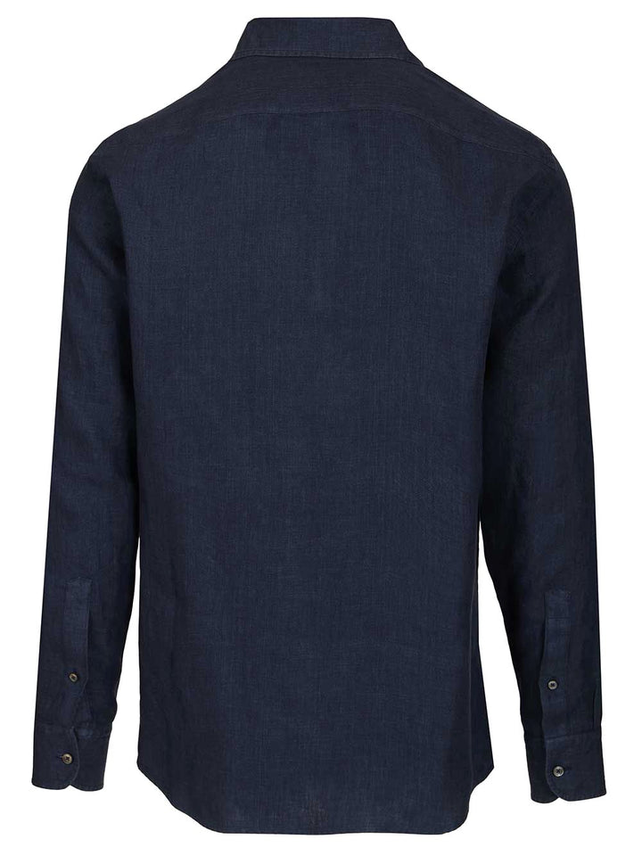 Ermenegildo Zegna Linen Shirt Shirts - Blue | 21156f82328877cbe2b438dff8f95dc14b455d08