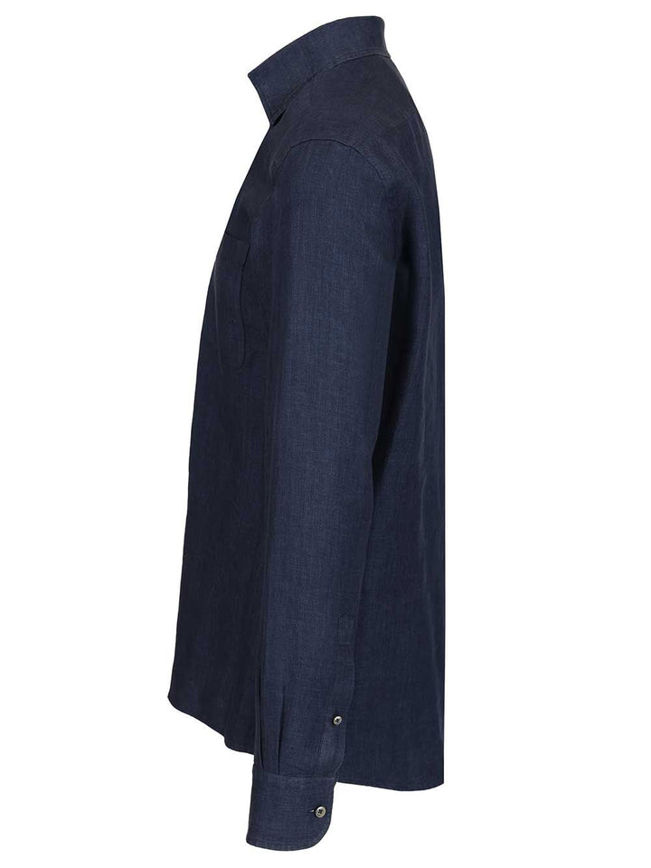 Ermenegildo Zegna Linen Shirt Shirts - Blue | eb04f3323da72693823a13d831f39d1149f63182