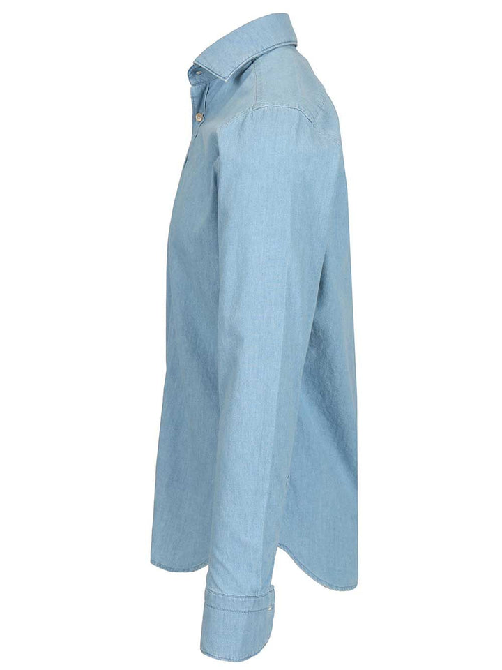 Al Duca D'Aosta Denim Shirt Shirts - Light blue | c4214dc1af79216c0264977789c8f1c4c413fcad