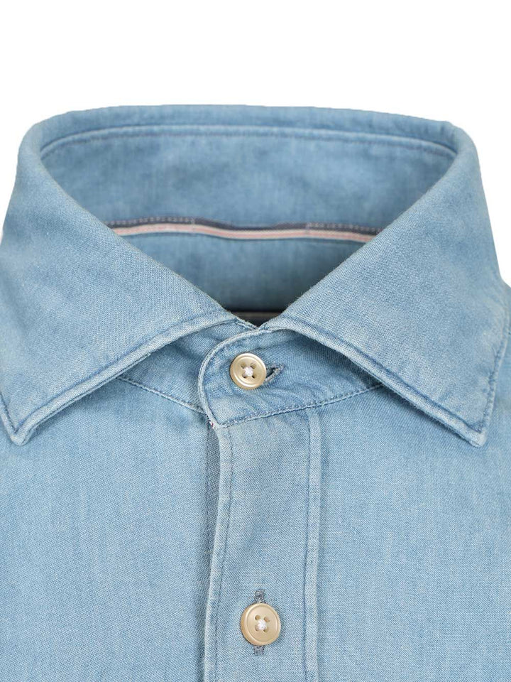 Al Duca D'Aosta Denim Shirt Shirts - Light blue | 093a367148e0bb5486bc656cfe80d1e73714062e