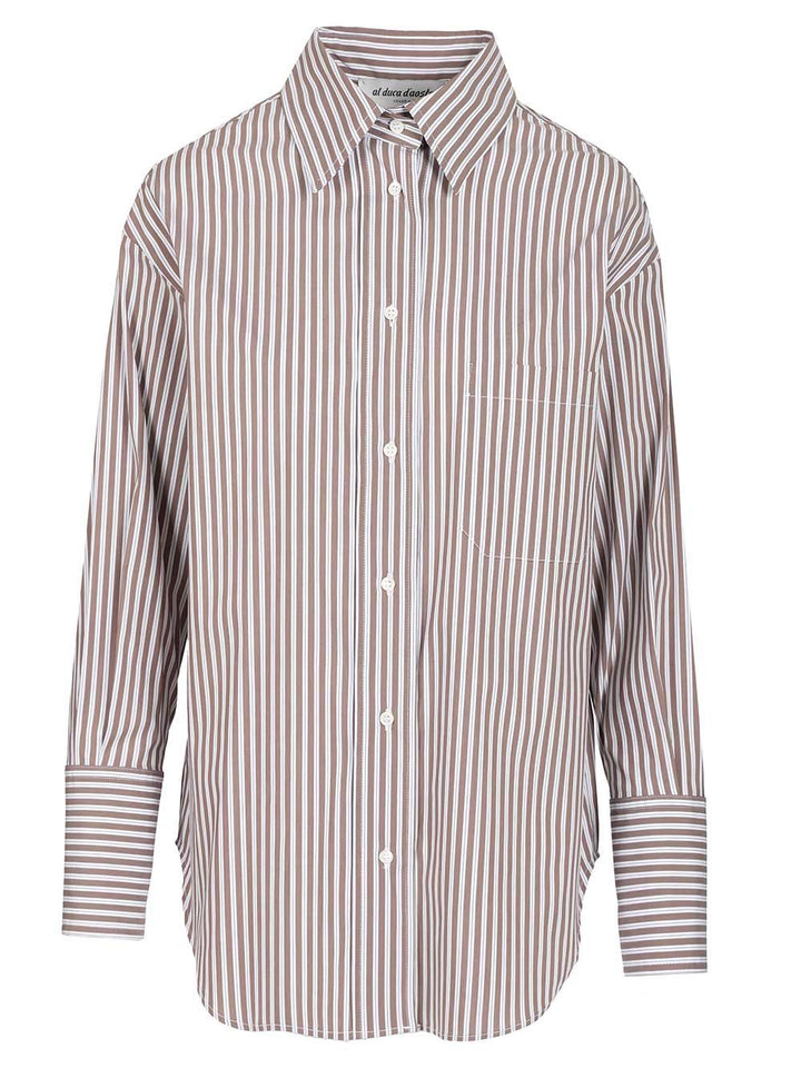 Al Duca D'Aosta Oversized Shirt Shirts - Brown | 90987458a7926f58328e557eedc4135d7da83025