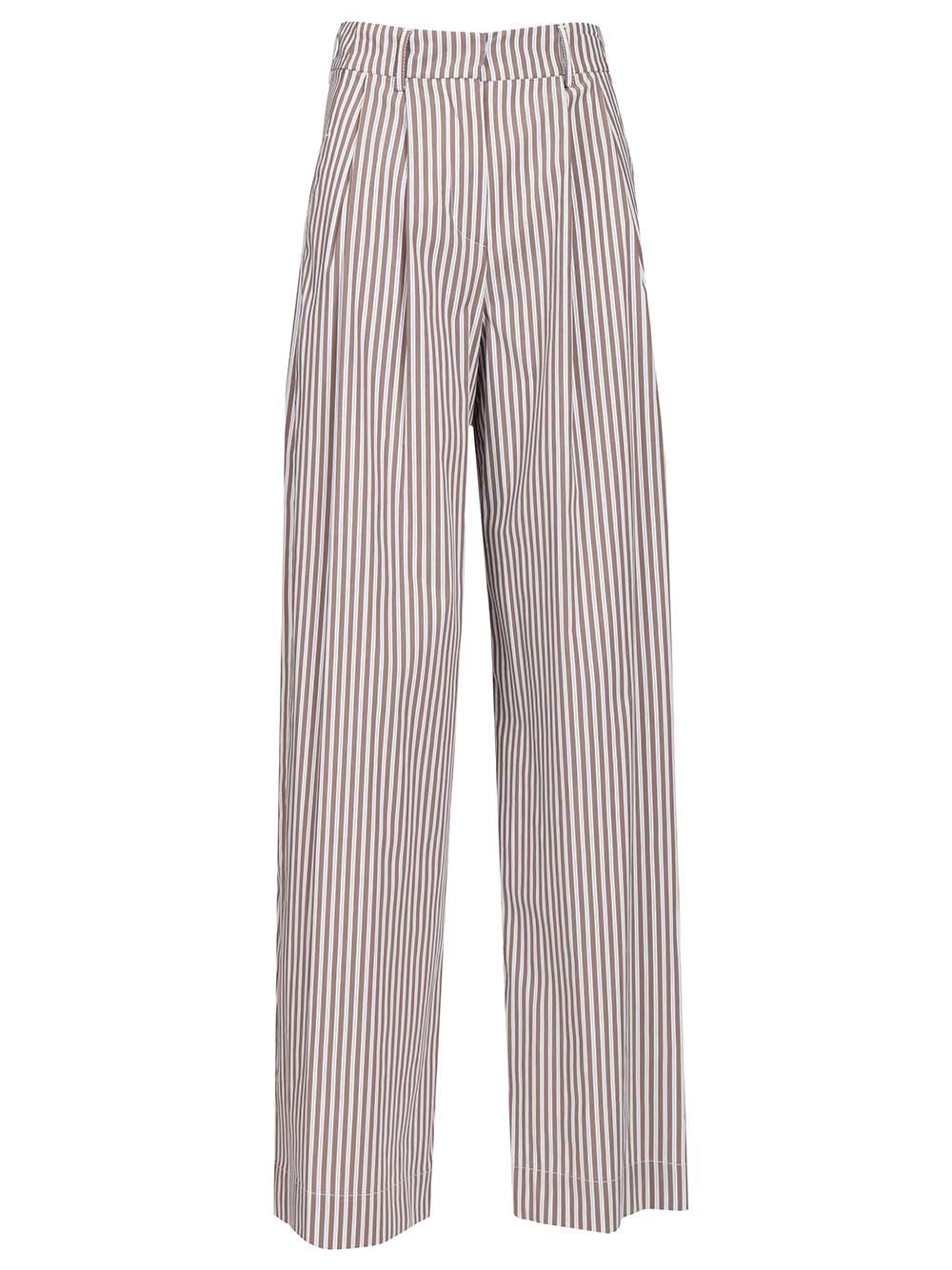 Al Duca D'Aosta Poplin Trousers - Brown | 8d212b42177f02bca0d3dbe07a2b745178f57751