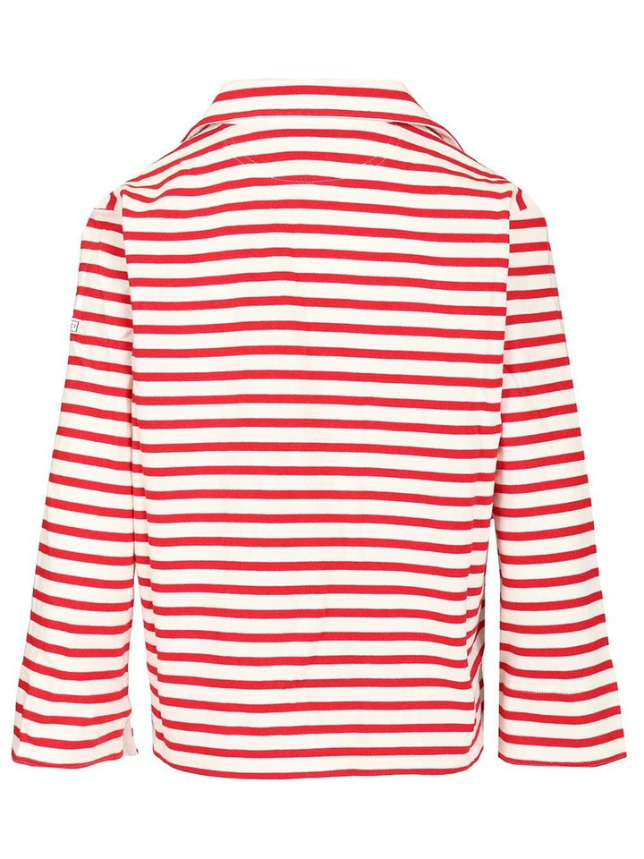 Polo Ralph Lauren Striped T-Shirt With Open Placket Knitwear - Red | 82b77c0d341cdee585f66c4bd7b38f8b2c687885