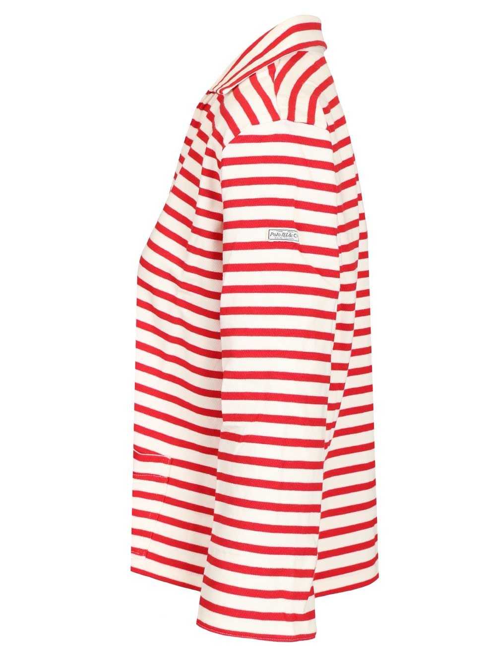 Polo Ralph Lauren Striped T-Shirt With Open Placket Knitwear - Red | 3fb35faf23446ab7ce79e442d5e55f7df7a3e46a