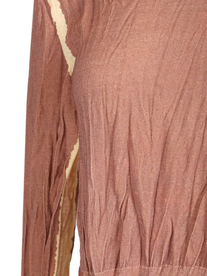 Acne Studios Crumpled V-Neck Sweater Knitwear - Rose | aeac55c400527cde0de31ace4d3a1555ca887265