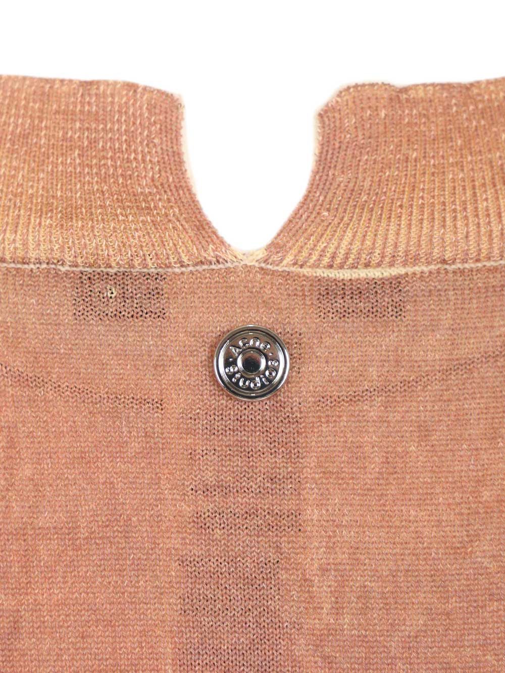 Acne Studios Crumpled V-Neck Sweater Knitwear - Rose | 6534e6b143e0172bdb75bd77f690cdedfe909c60