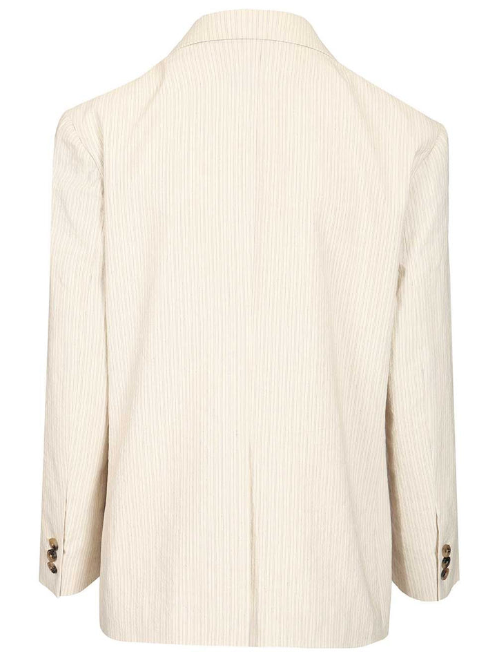Dries Van Noten Single-Breasted Jacket With Floral Embroidery Jackets - White | ef202f060fa48bc7c197615e137430200f26feb7