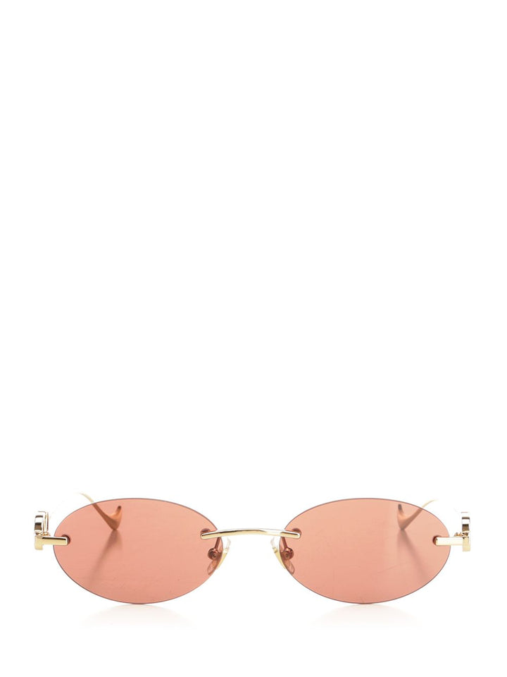 Valentino Garavani Geometric Metal Glasses - Red | faa5d383a5f9f1731c4bc59be46cade60293841a