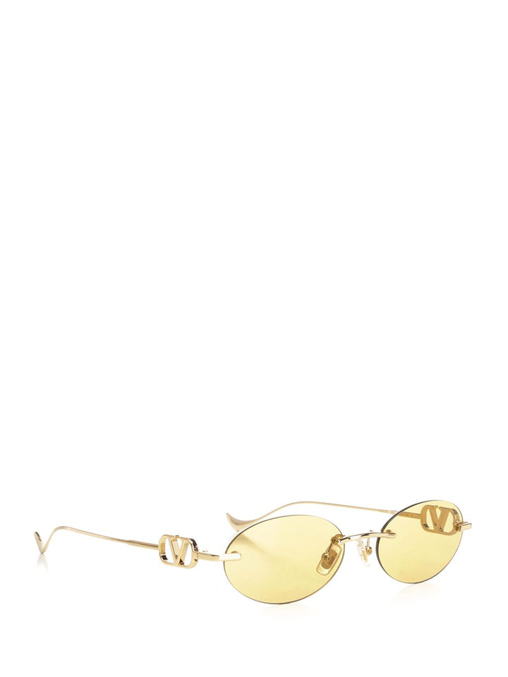 Valentino Garavani Geometric Metal Glasses - Gold | dd971c4a52a309d2218bb8bffaf21e98bdb40888