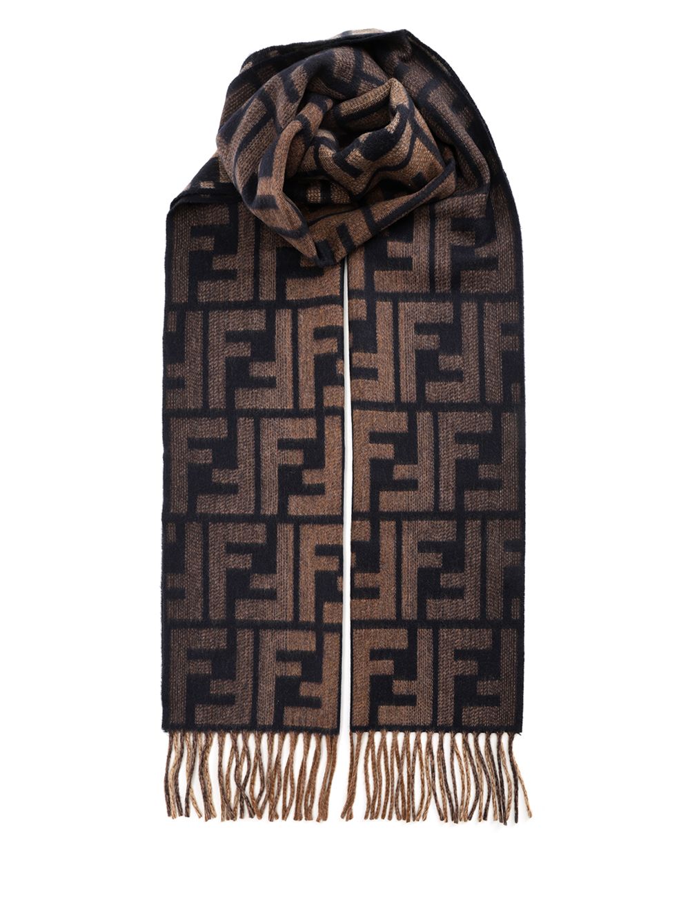 Fendi Wool And Cashmere Scarf Scarves And Foulards - Brown | 853cff902a41f9f7e27ef3aac83b2cf8f2f58927