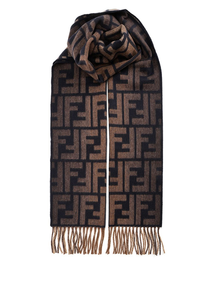 Fendi Wool And Cashmere Scarf Scarves And Foulards - Brown | 853cff902a41f9f7e27ef3aac83b2cf8f2f58927