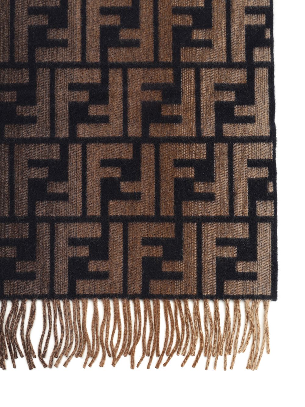 Fendi Wool And Cashmere Scarf Scarves And Foulards - Brown | a67d3b0dd8c3fc2a7a61c4272ac899913bc95f85