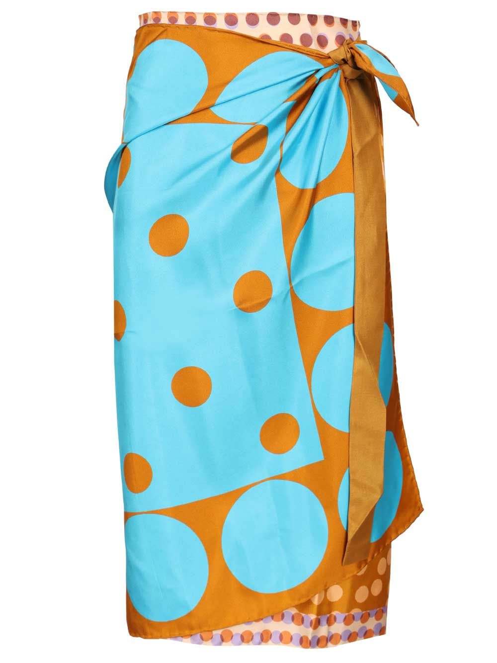 Dries Van Noten Scarfy Skirt Pareo Geometric Print Skirts - Multicolor | 13501c2ee379571132cc01cc229a1d1f344c8724