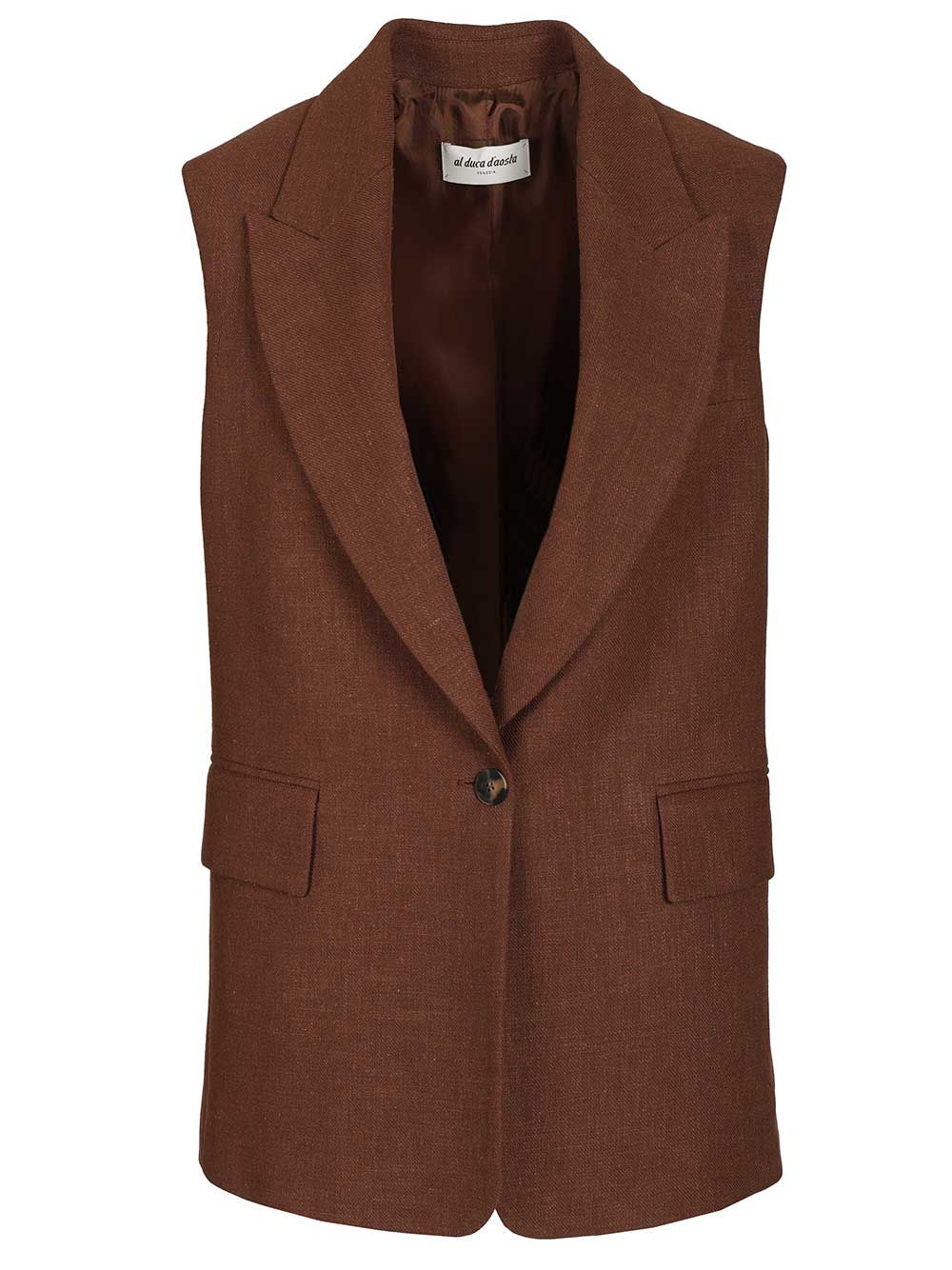 Al Duca D'Aosta Tailored Vest Jackets - Brown | 85d445f1e18bb7efb347c082c4f97a6886c1b699