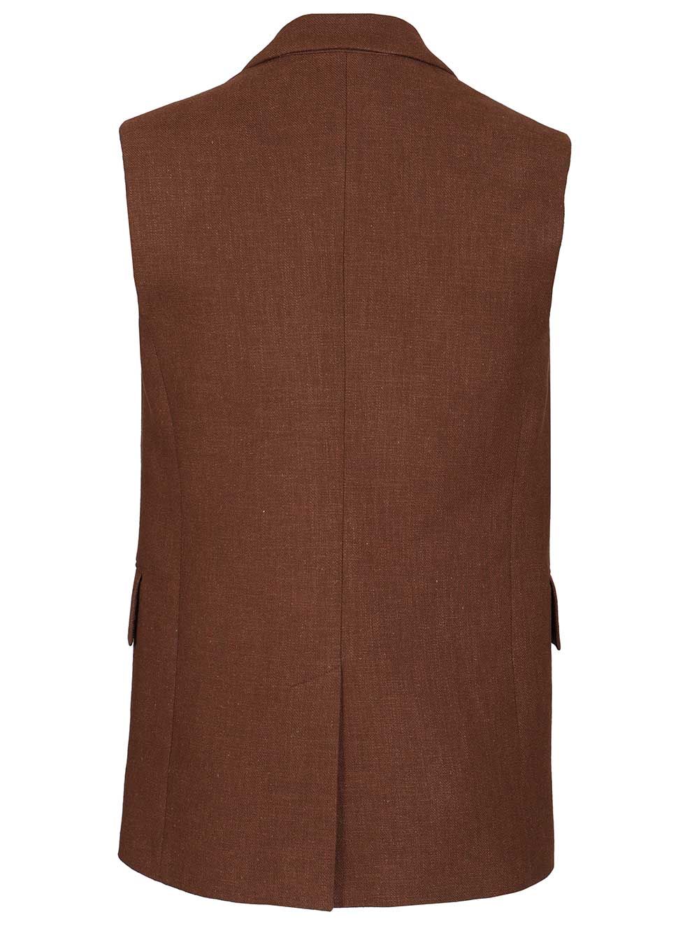 Al Duca D'Aosta Tailored Vest Jackets - Brown | b8c5ccdead14941ff8bd1fdf992730bb8d7602c1