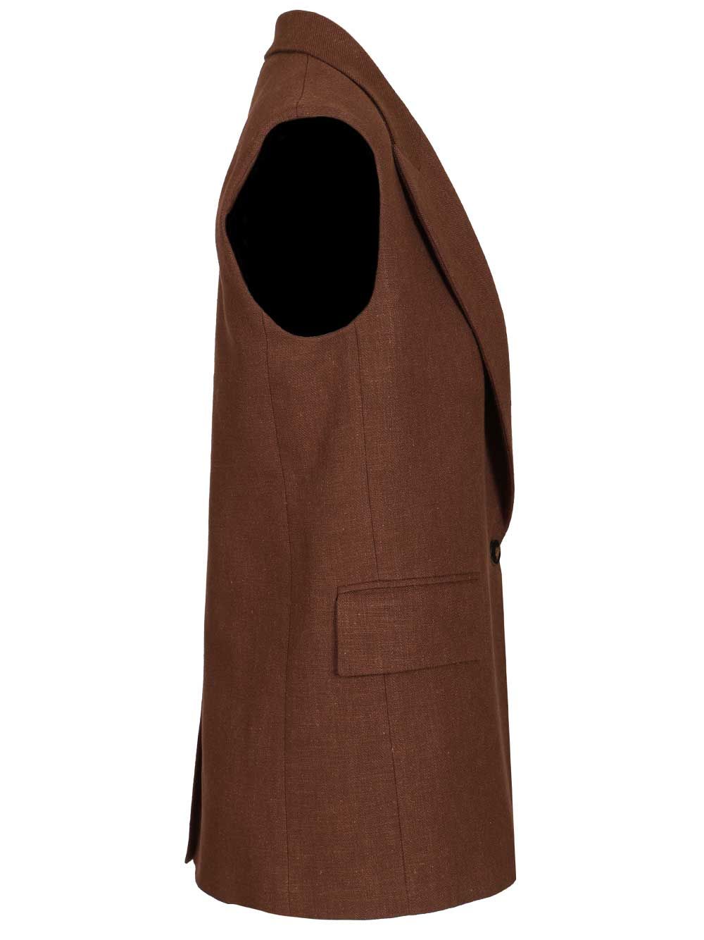 Al Duca D'Aosta Tailored Vest Jackets - Brown | 5429d78057773a4fd2d8e64822ac4f1b37e3d9da