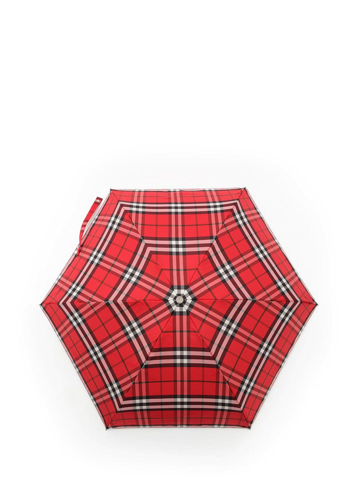 Burberry Folding Umbrella Check Umbrellas - Red | c6d4900fc9170afe02c502d8922ee81264b62599