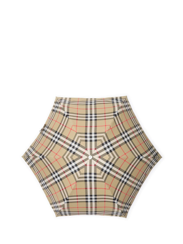 Burberry Burberry Check Folding Umbrella Umbrellas - Beige | d1c223b5d9e9052b6250cf94cce554962b817d85