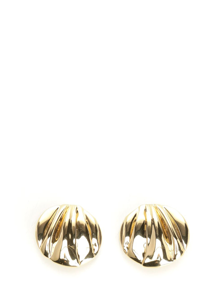 Chloe' Pleats Round Earrings Jewelry - Gold | 88e86b2390b81c983c646820eb6f36133af038d2