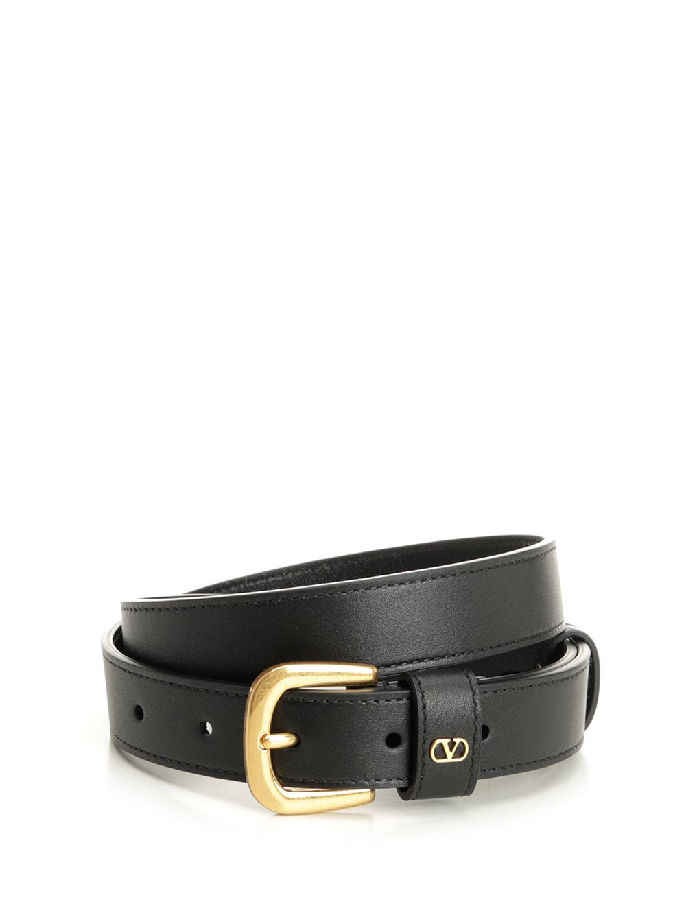 Valentino Garavani Vlogo Leather Belt Belts - Black | dc5a8332bf70105da62b8c632469fe117a8c2e38