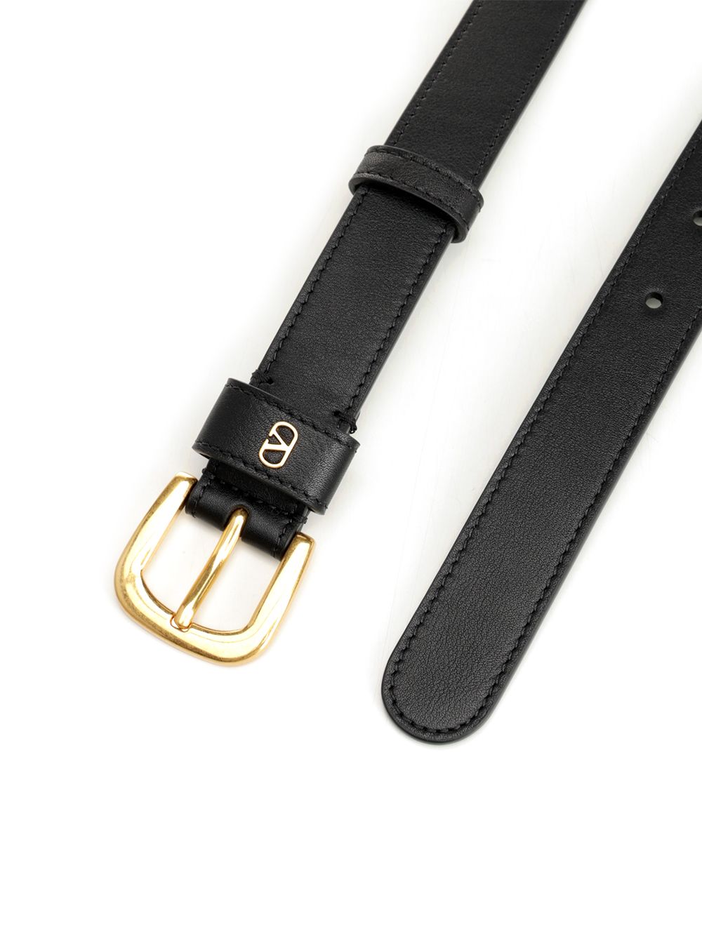 Valentino Garavani Vlogo Leather Belt Belts - Black | 1a04be0365abcd0122432d71c1ef1a34e0b5a0a3