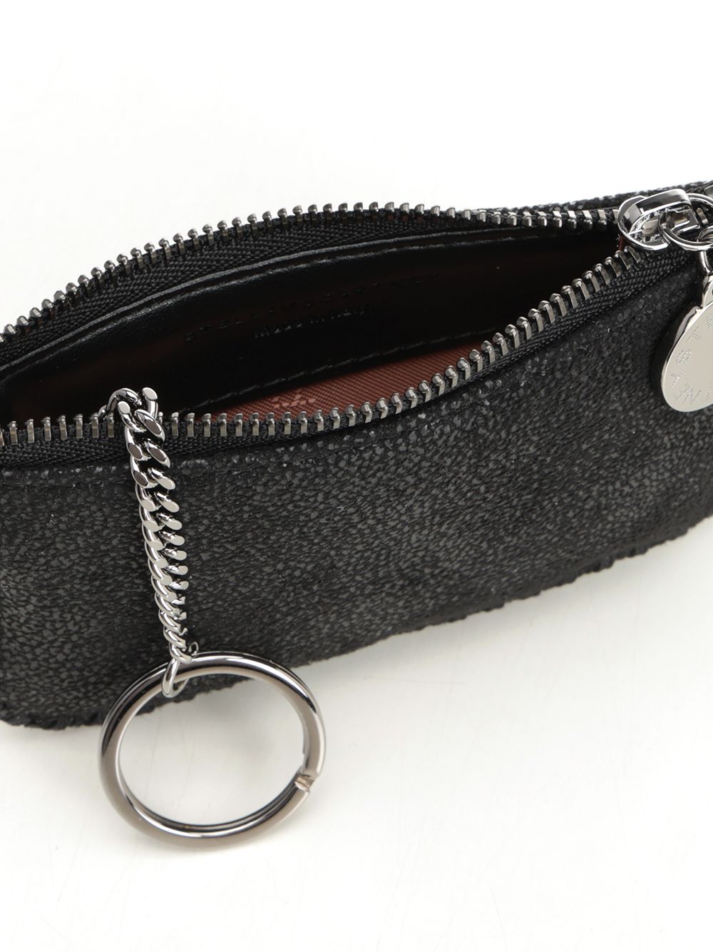 Stella Mccartney Falabella Zip Around Card Holder Keychain Wallets - Black | e6e8c53fb78273ba844d99d0bc331bb17fd1ef85