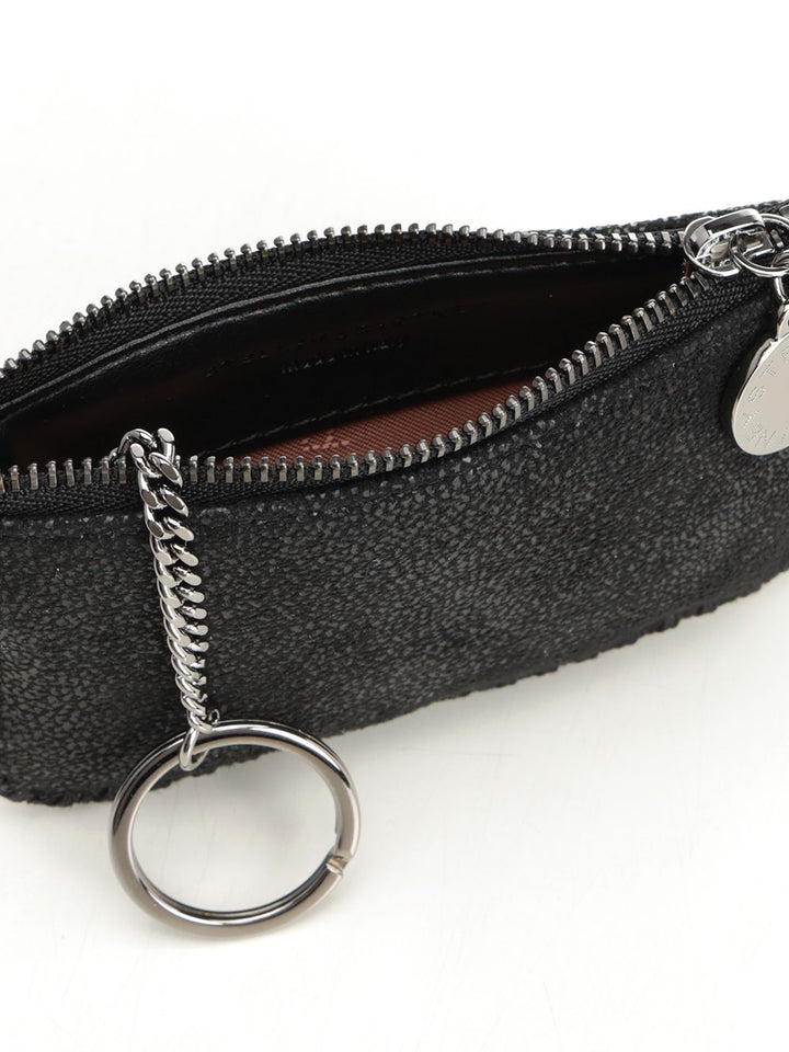 Stella Mccartney Falabella Zip Around Card Holder Keychain Small leather goods - Black | e6e8c53fb78273ba844d99d0bc331bb17fd1ef85
