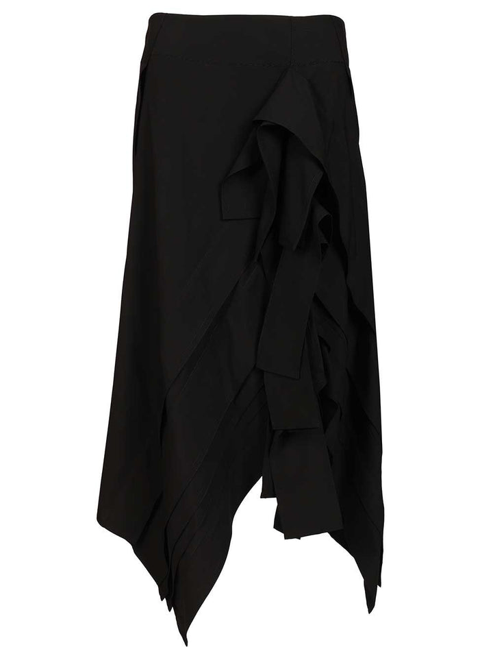 Bottega Veneta Lightweight Wool Midi Skirt Skirts - Black | c988779d64f4f8c754cfa723eaf2784d3d1d32ad