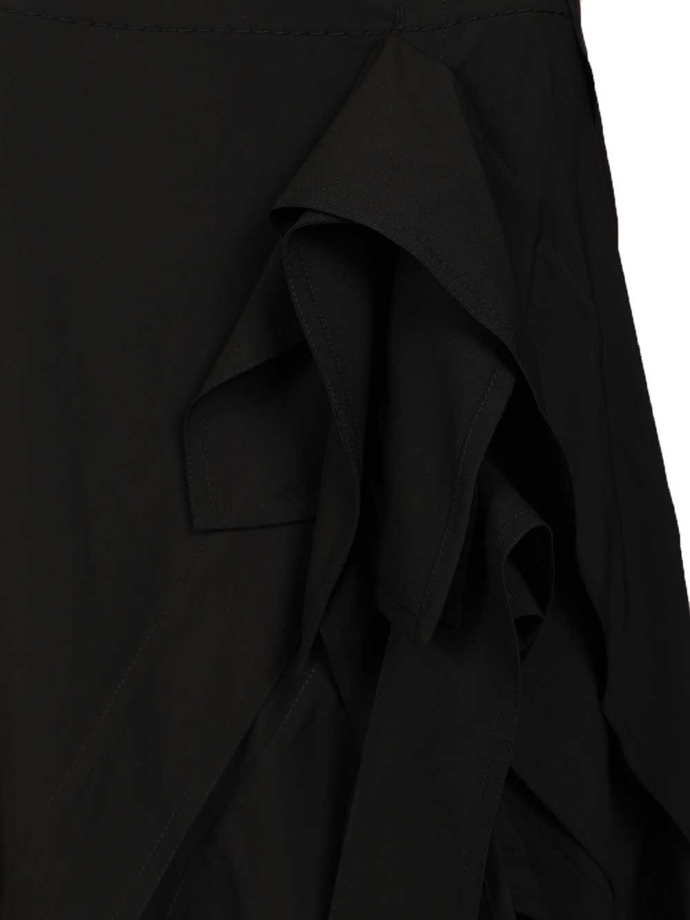 Bottega Veneta Lightweight Wool Midi Skirt Skirts - Black | d057e450f6bdae72cfc61f090d99b9848559c339