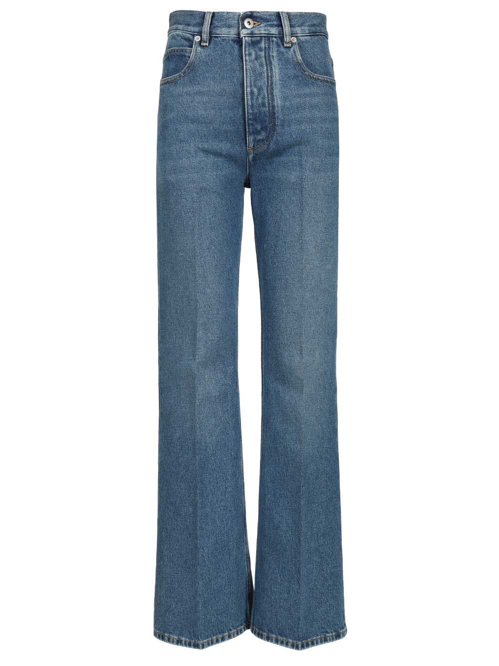 Bottega Veneta Medium Indigo Flared Jeans - Blue | 016d9e388f71b6ffbacb2551f3205dce01cab1bc