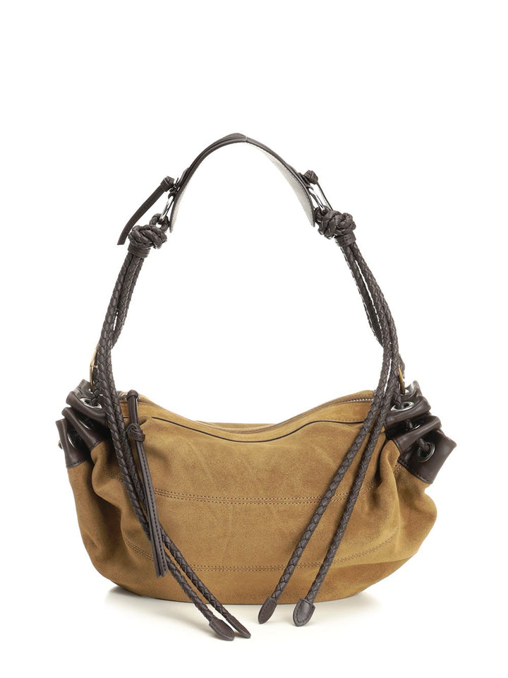 Isabel Marant Maia Medium Suede Shoulder Bag Shoulder Bags - Grey | 0bed6089f881166767fbc4a27beceae0eb1d2ce2