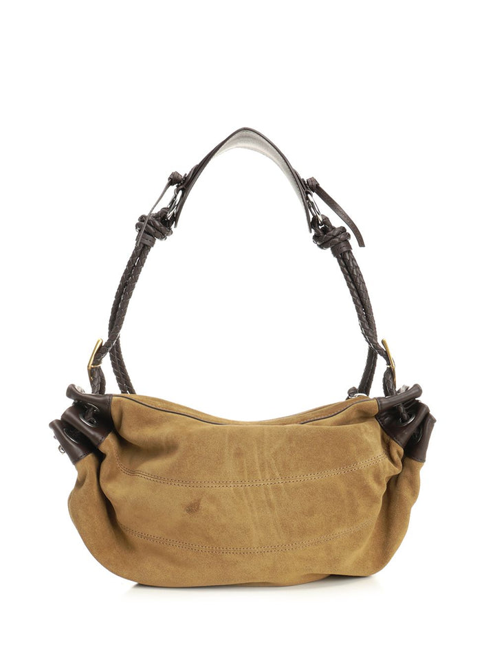 Isabel Marant Maia Medium Suede Shoulder Bag Shoulder Bags - Grey | 286f14d293108e496b14919775ba3309ba185fe4