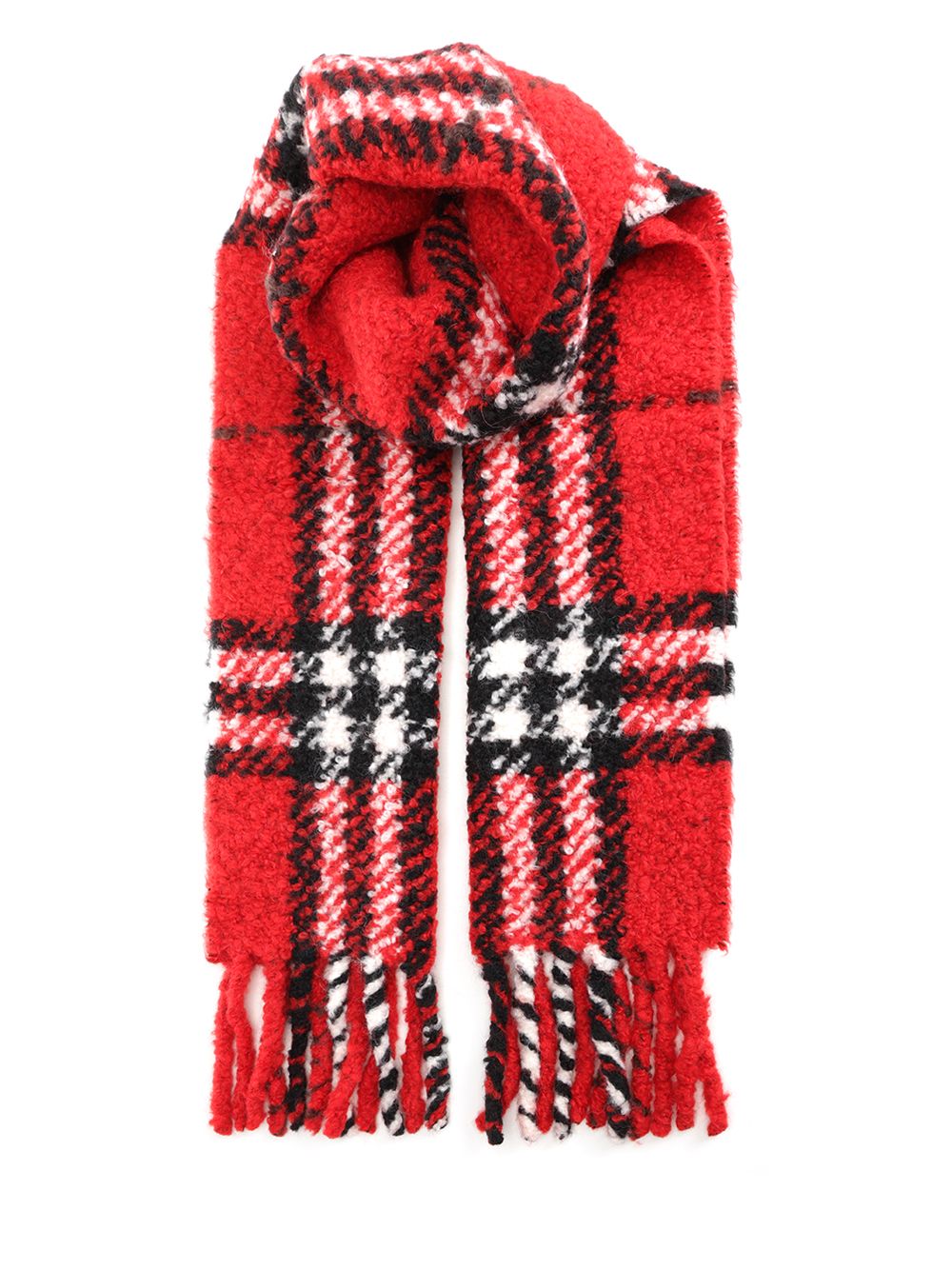 Burberry Scarf With Fringes Scarves And Foulards - Red | 59c55f53562f0182c1cfe07e1eb46493292a8ca7