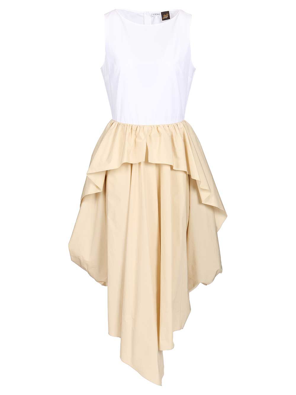 Loewe Cotton Dress Dresses - White | ab7ff6c1481b6d440c26e09c5a122c1c25ba407b