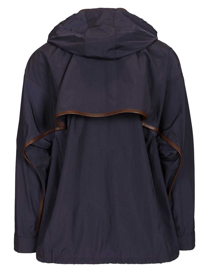 Loewe Hooded Jacket In Technical Fabric Jackets - Blue | c45842b6e998978d0b650175cfd7f8bdbb0dd603