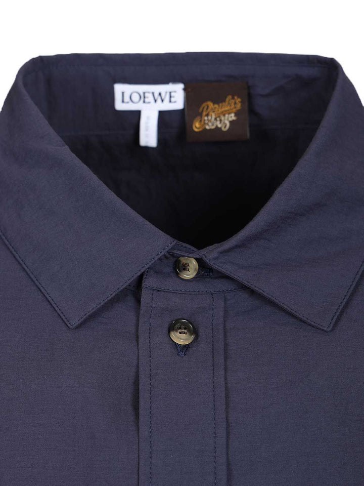 Loewe Short-Sleeved Shirt Shirts - Blue | 9a29ced6507095d4d05283a17e94902639c78c03