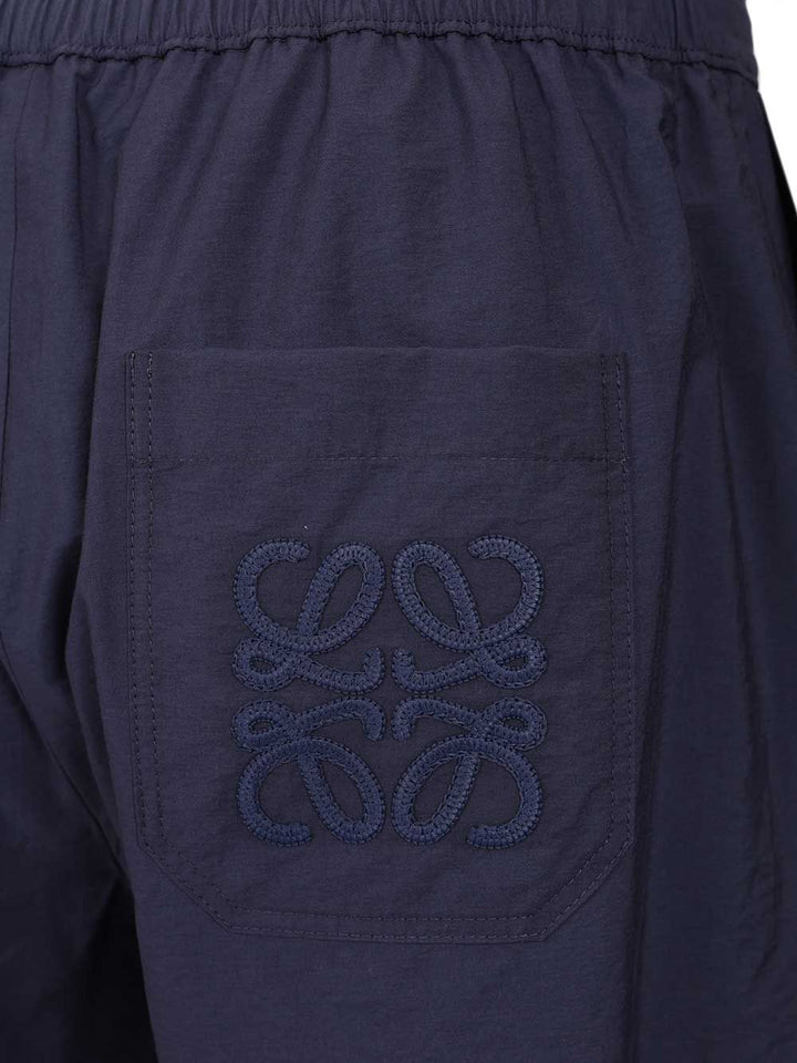 Loewe Drawstring  In Cotton Blend Trousers - Blue | d8ae0db4ae4516cc91382cb9a4551cd81fa2262c