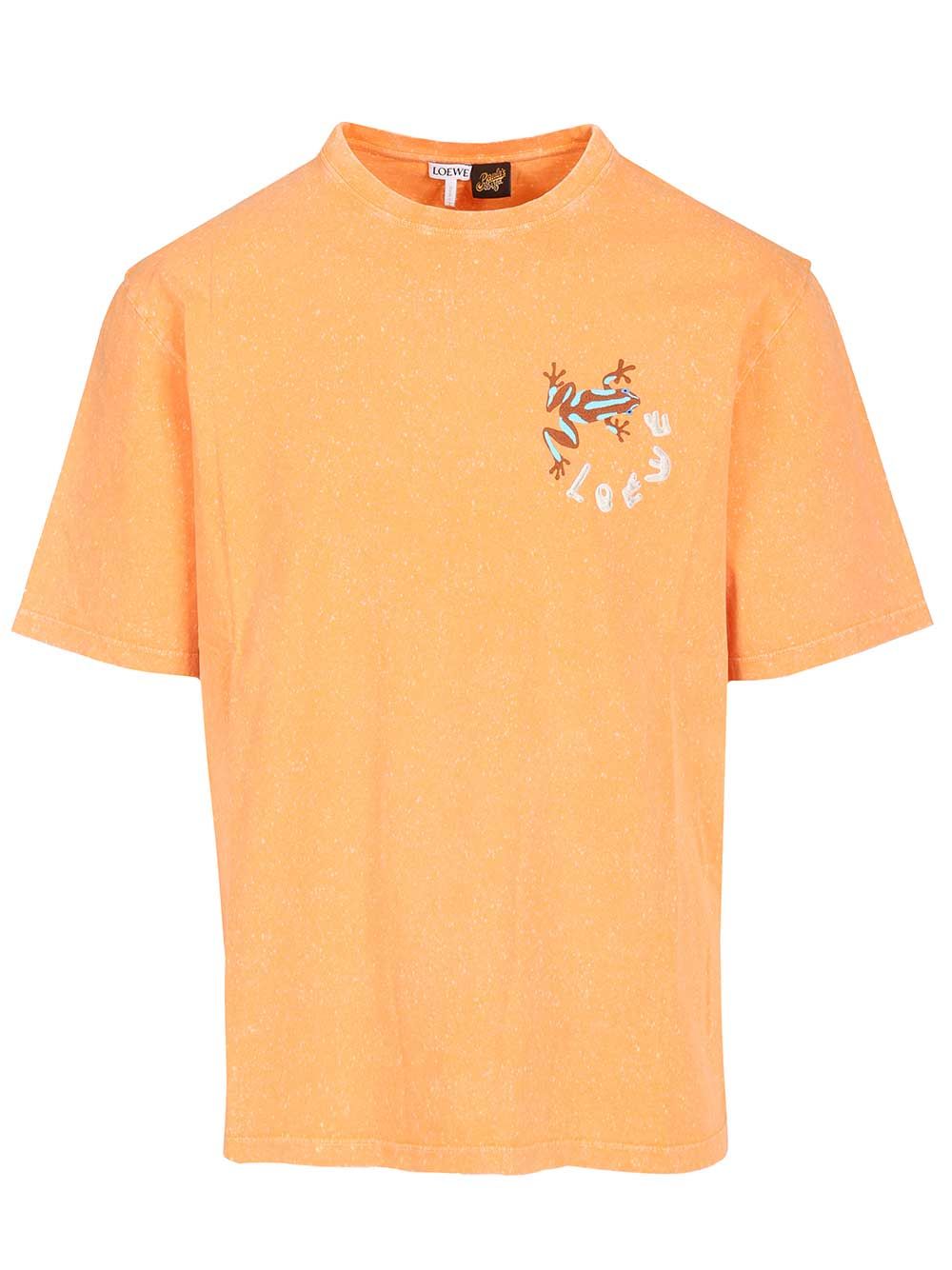 Loewe Loose-Fit Cotton T-Shirt - Orange | 10c48ef665c571fbb0e6a83bc385597a737f3d5d