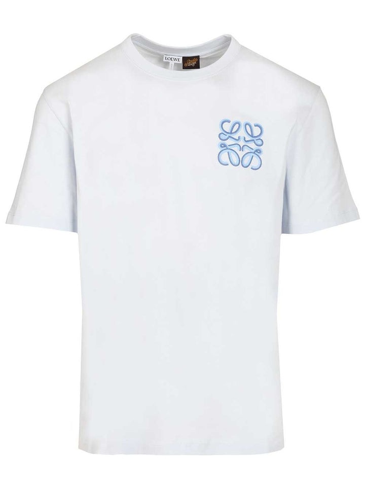Loewe Relaxed Fit Cotton T-Shirt - Blue | ef66d0cd6a55992f2a07561419b0a3fab8af1e81