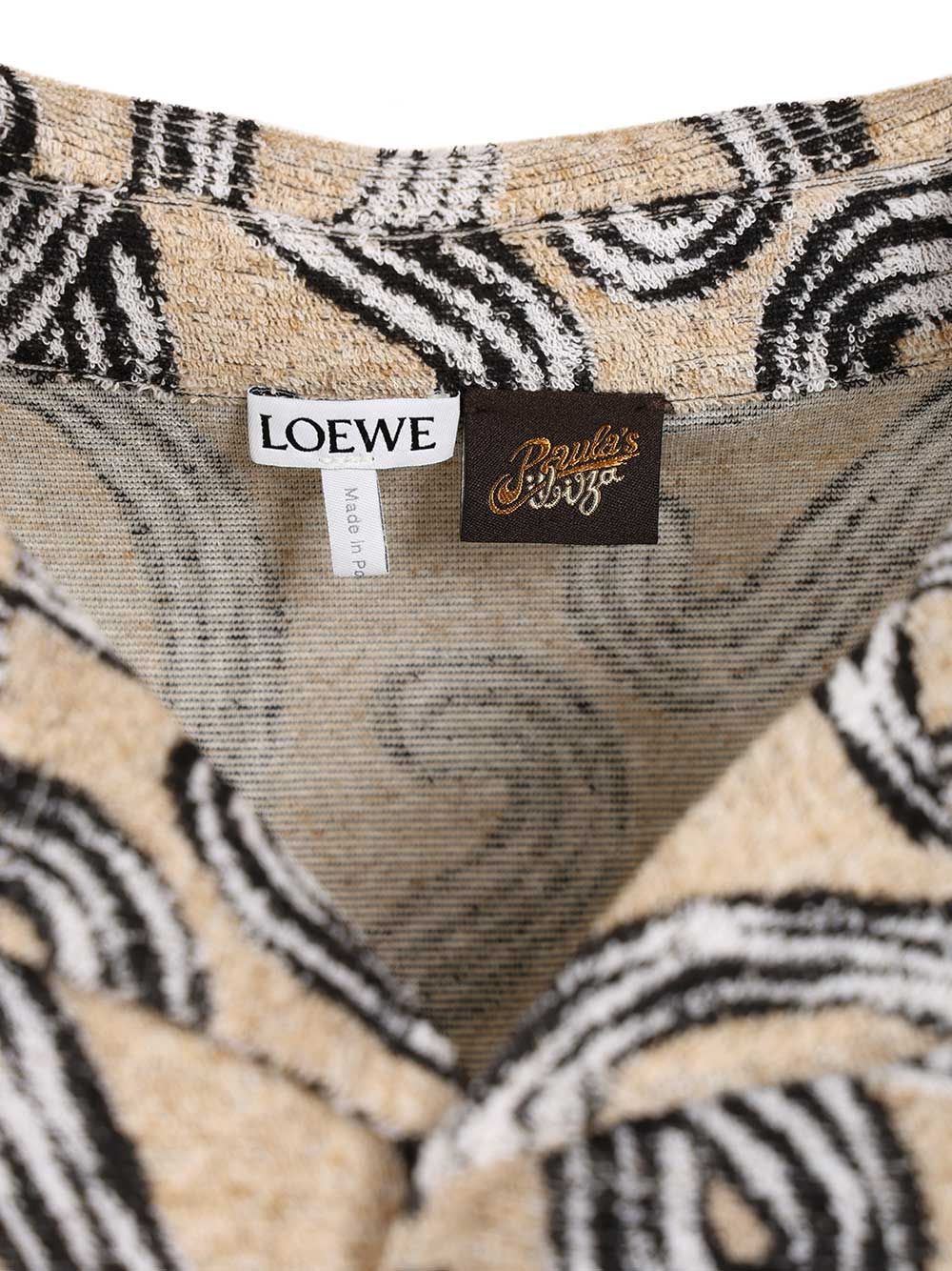 Loewe Short-Sleeved Jacquard Cotton Terry Shirt Shirts - Beige | 02d183df8882afdd83e015e504450d5ac78bc0c6