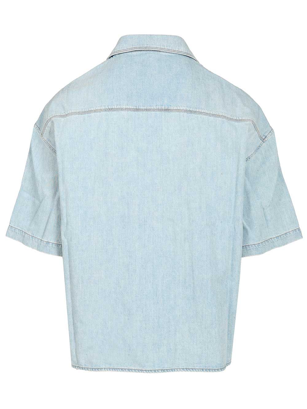 Loewe Short-Sleeved Shirt Shirts - Light blue | 92cec5afc2c0176c0bb7214e896201801cf571bd