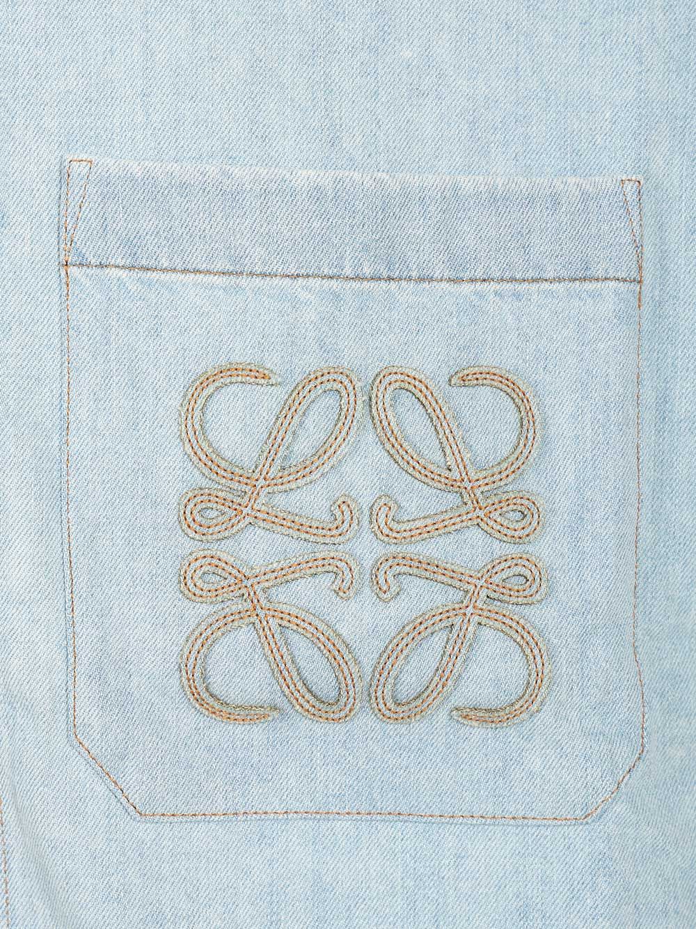 Loewe Short-Sleeved Shirt Shirts - Light blue | c8529eeebd6a099305fb04e2e9d20705e160be2e