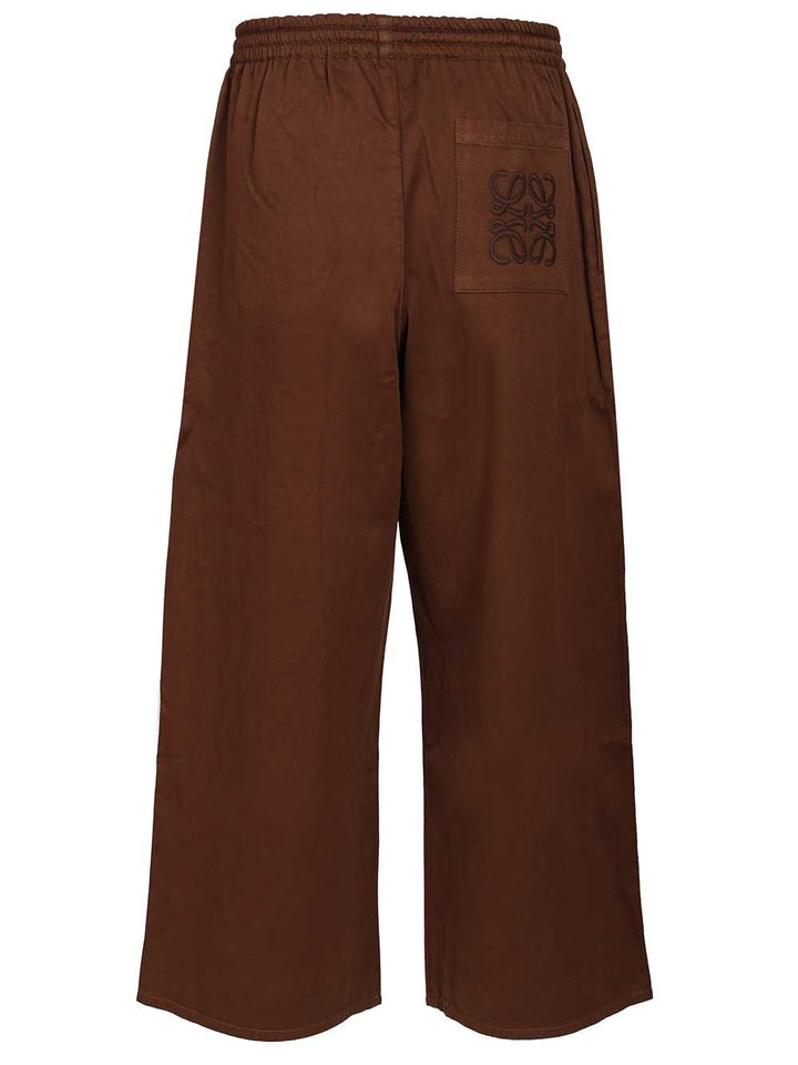 Loewe Cotton Drawstring Trousers - Brown | 2873e8d985b90914c5a0f3ab8a39ebae0a706c8f