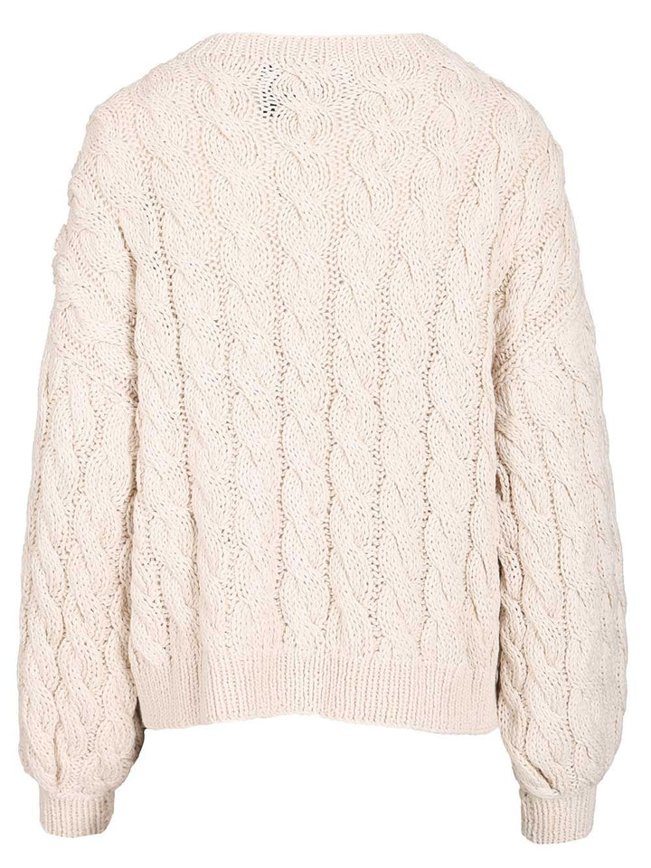 Loewe Anagram Sweater In Wool And Cotton Blend Sweatshirts - Beige | f29ae03adec41e47f63791e0496ad000ea50b84f
