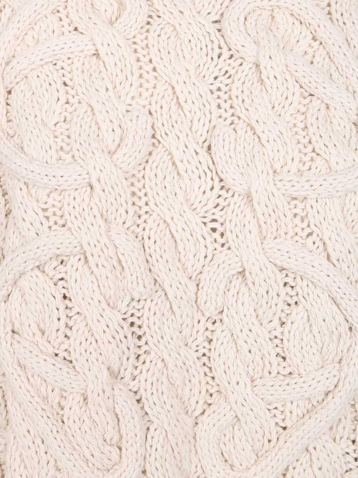 Loewe Anagram Sweater In Wool And Cotton Blend Sweatshirts - Beige | 43679c0da5b6a5a9914a1bce3f4ef602781663b8