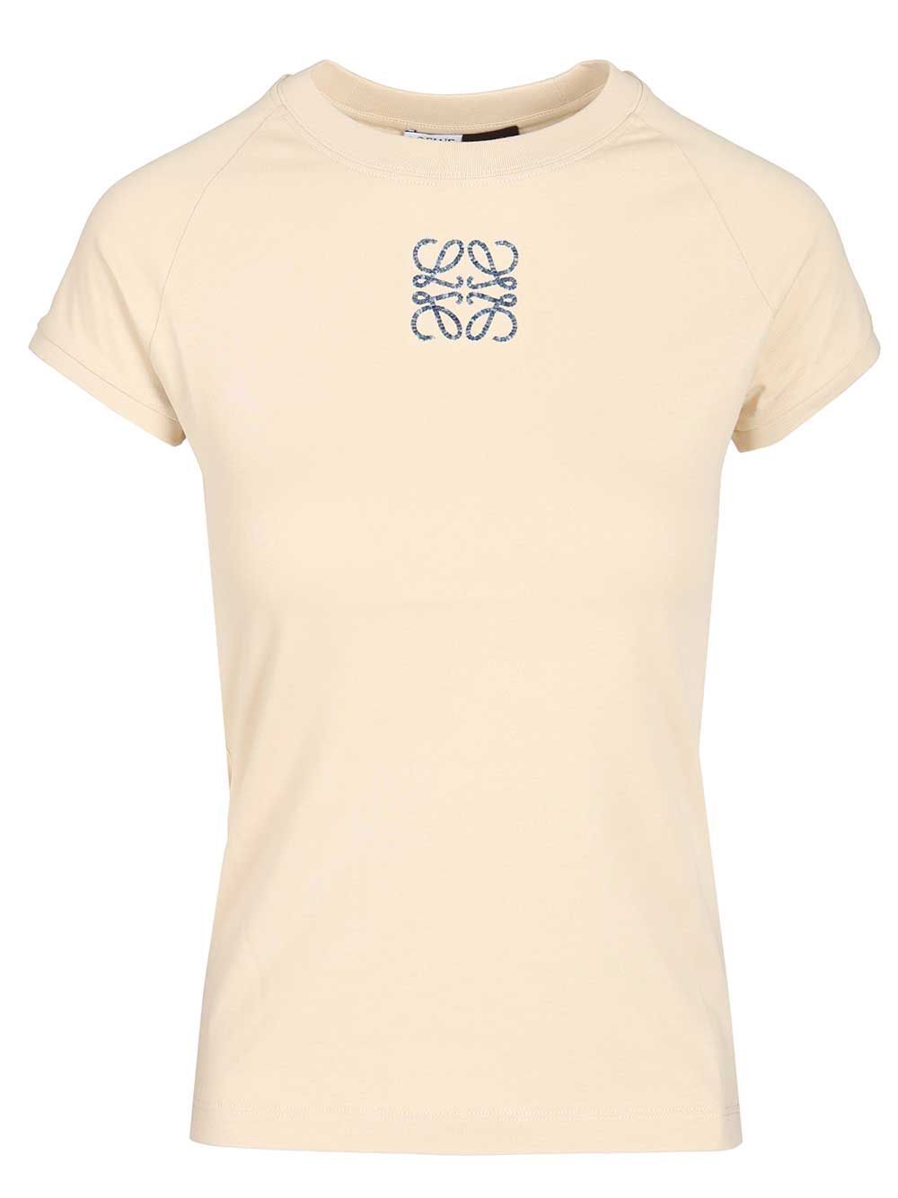 Slim-Fit Cotton T-Shirt Beige