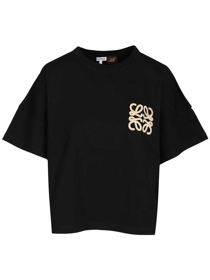 Loewe Boxy Fit Cotton T-Shirt - Black | df8fbcfe4abc00c77323adceec59e38c0465afe2